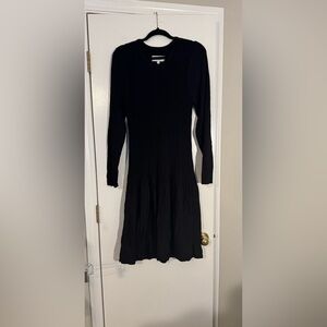 Elizabeth and James Black Long Sleeve Dress Y2K ribbed dress sweater dress